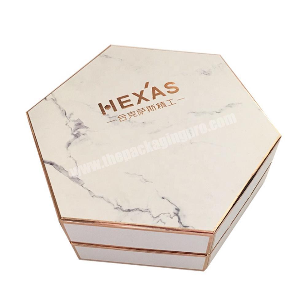 high quality unique packaging hexagonal shape cardboard paper box