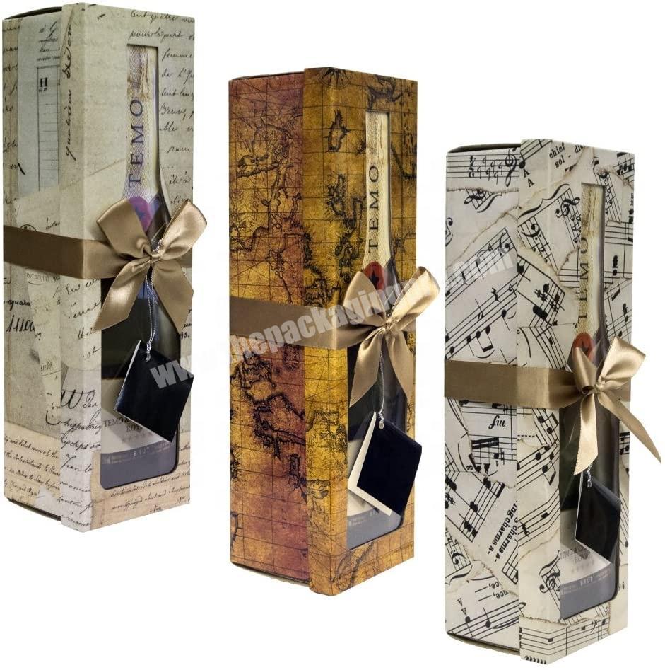 liquor bottle cardboard wine gift paper recycled box for Champagne
