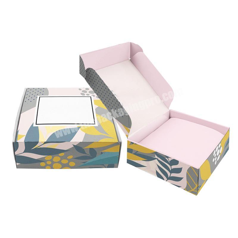 low moq toy product packaging boxes pink custom glossy shipping with logo printed corrugated cardboard double wall paper boxes