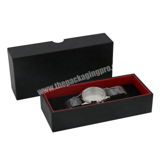 luxury black cardboard packaging custom gift strap watchbox oem paper watch box logo