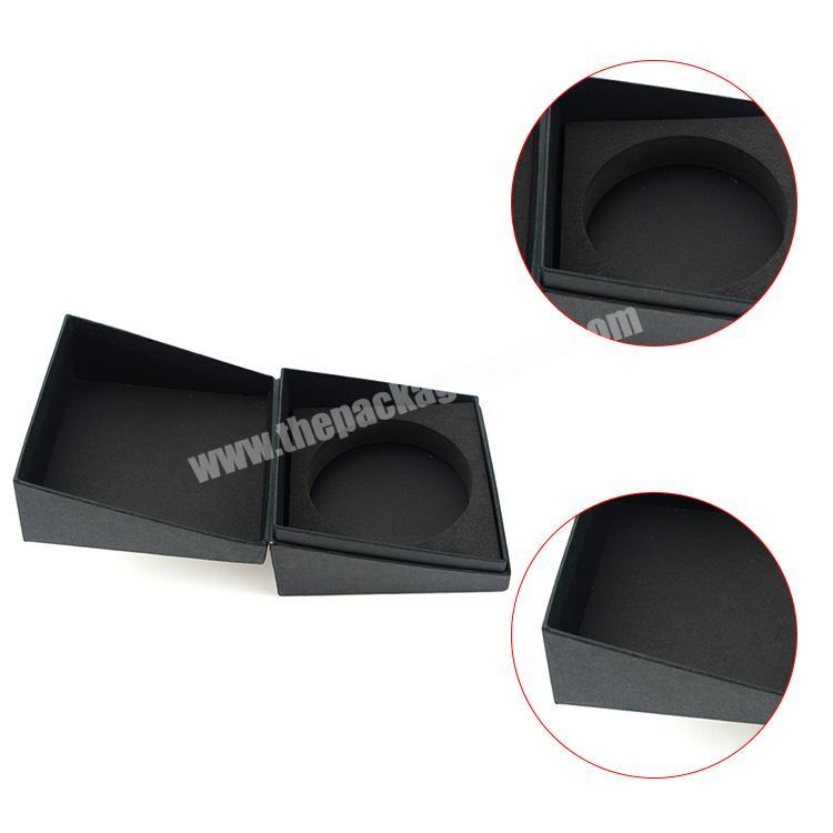 luxury black packing box rigid cardboard box biodegradable box packaging with inserts