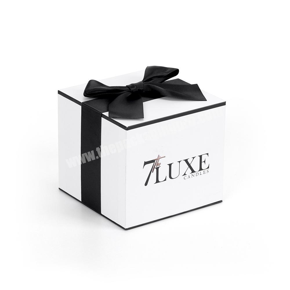 luxury custom corregated black white gift packaging boxes packaging christmas gift box with ribbon