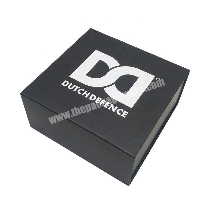 luxury matte black magnetic closure magnet paper cardboard gift boxes rigid packaging foldable box custom