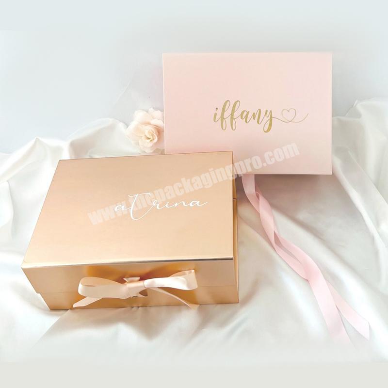 luxury portable photo studio drawer folded paper fold flat rigid drawer folding folded cardboard box with ribbon bag