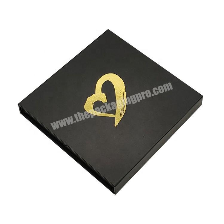 luxury premium rigid cardboard paper magnet closure packaging gift custom black magnetic box with insert