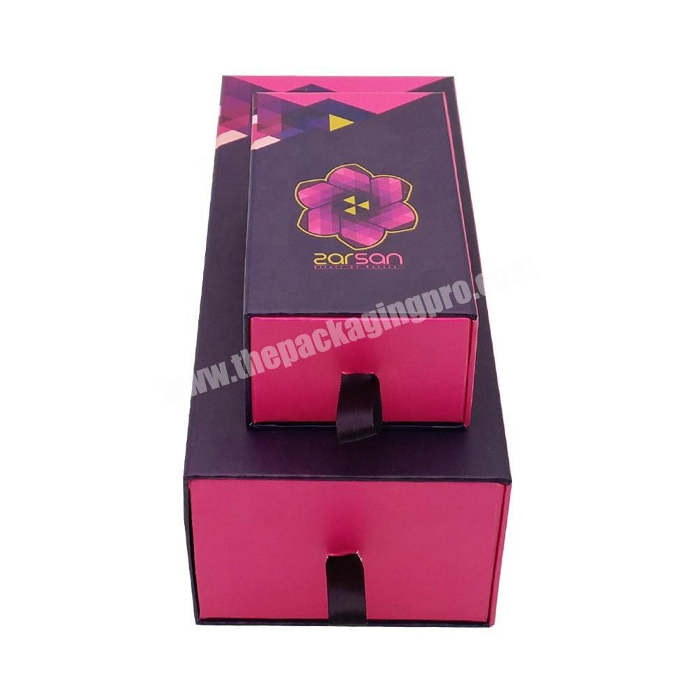 luxury sliding empty paper cardboard custom printed luxury perfume box packaging