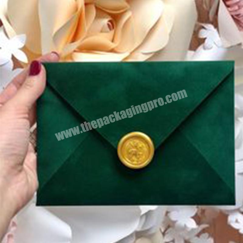 luxury wedding gold card in a box velvet boxed suite square flat packaging invitation box