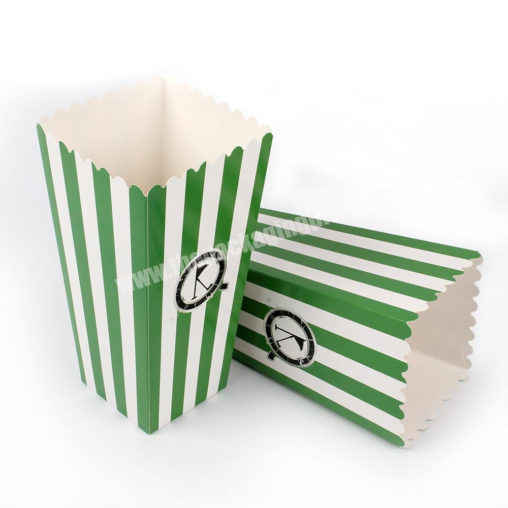 popcorn paper box custom packing food grade paper for party supplies Cinema supplies popcorn box