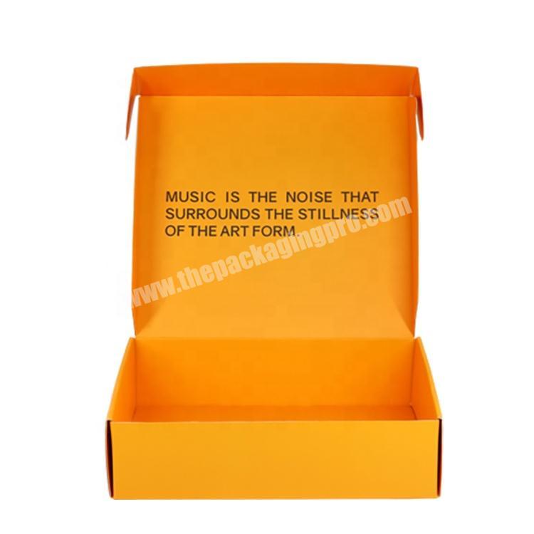 premium fancy Orange gift box packaging personalized custom shipping box for clothing