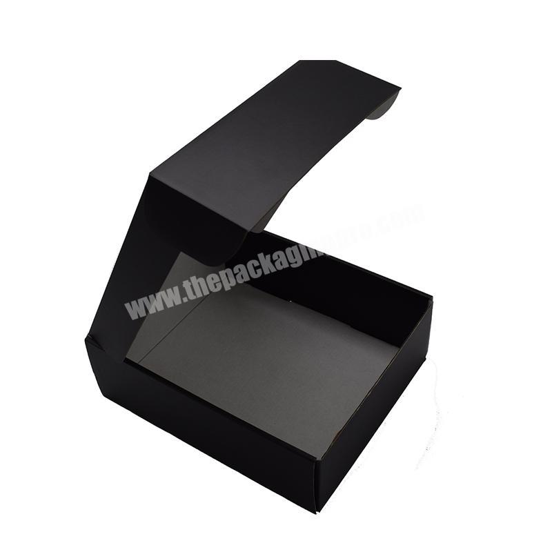 printed factory custom luxury gift black box shoe packaging Flip cover corrugated cardboard shipping boxes wholesaler
