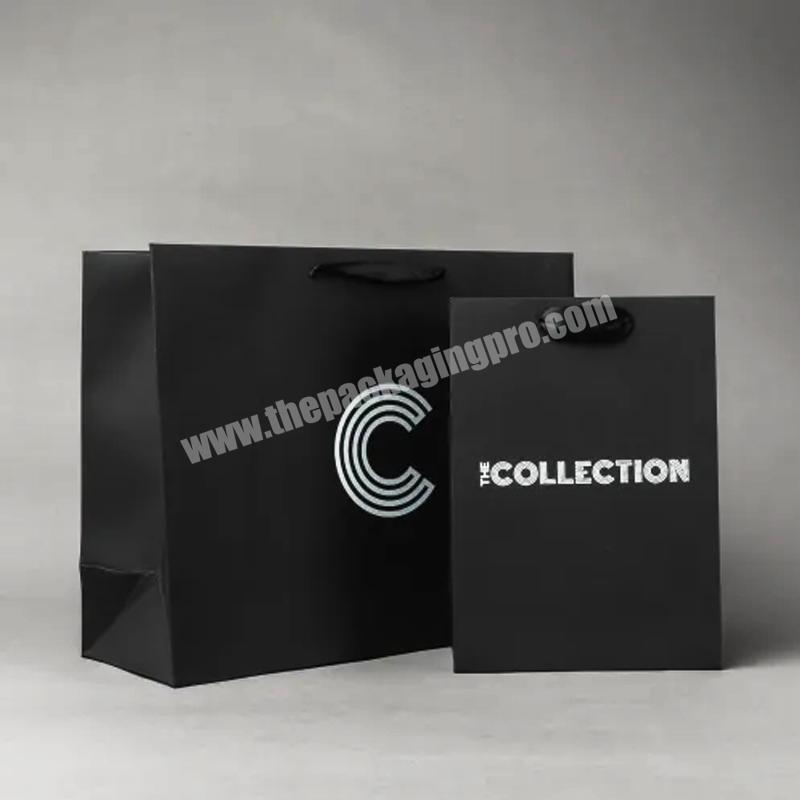 printed logo black gift craft shopping paper bag with handles vietnam paper bags india