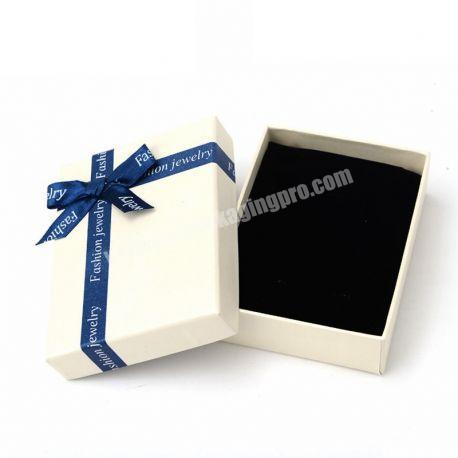 supply white gift box with foam insert with luxury ribbon