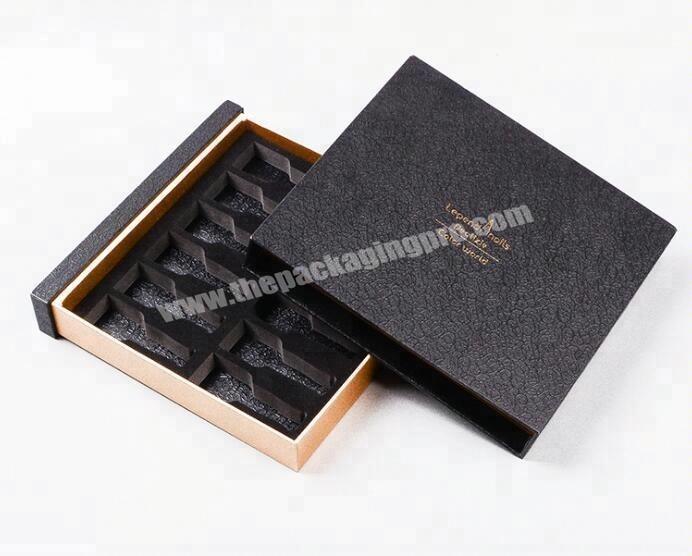 textured Cardboard cosmetic packaging boxes in drawer type