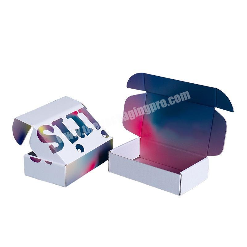 wholesale clothing mailer packaging boite en carton personnalisable customized design logo paper shipping white shipping boxes