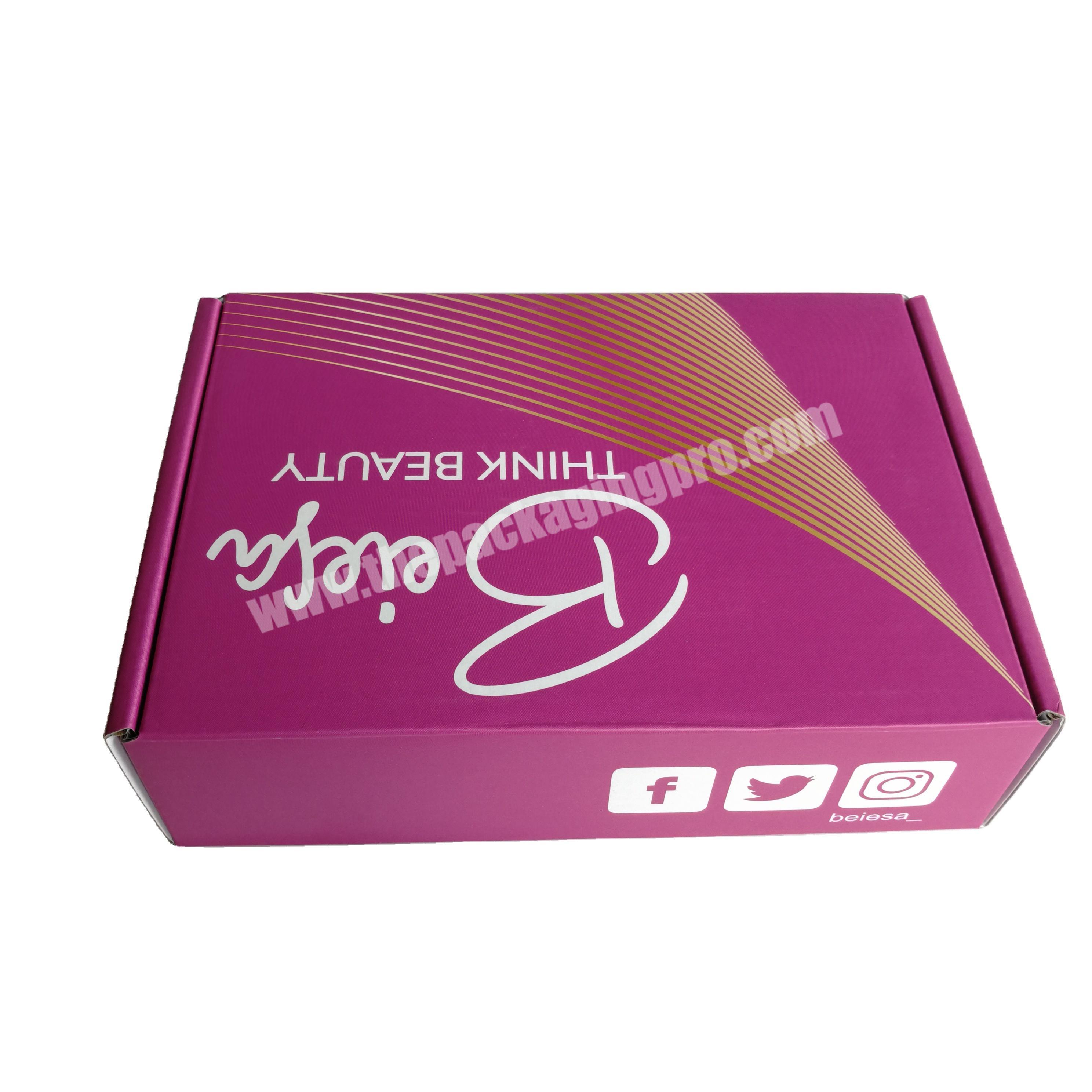 Free sample CMYK Customized Print Matte Corrugated Shipping Paper Boxes