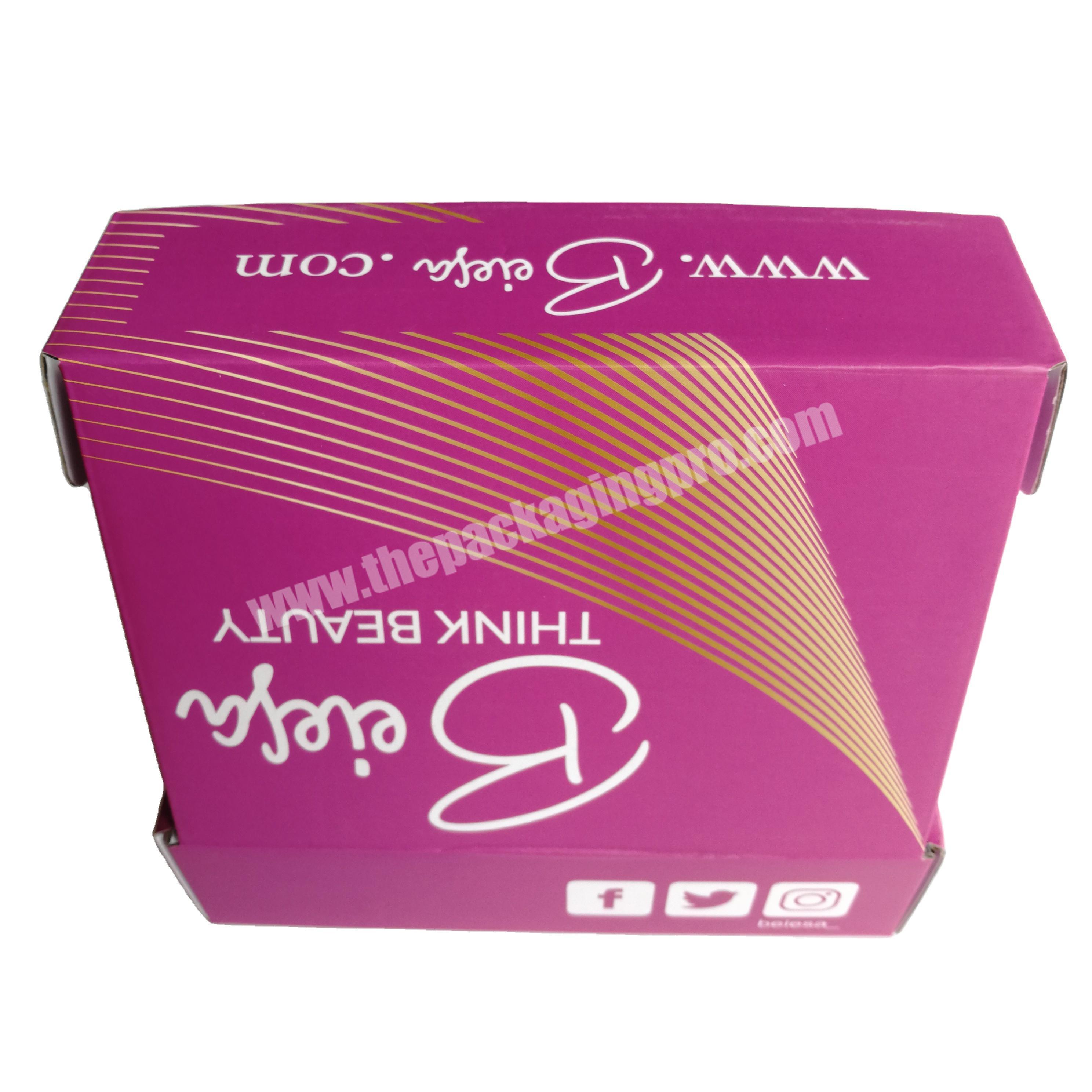 wholesale cmyk print corrugated shipping box beauty box custom with your logo
