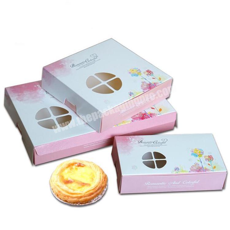 wholesale custom printed Cake packaging box good quality Donut packaging Egg tart box