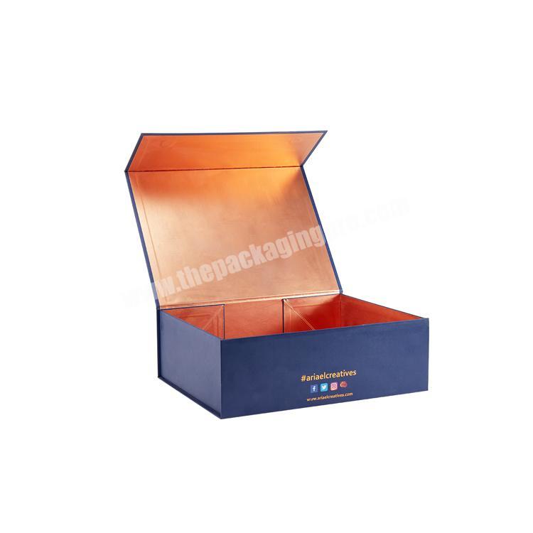 wholesale jewelry paper gift box 3 compartment custom logo gift box for wedding guests