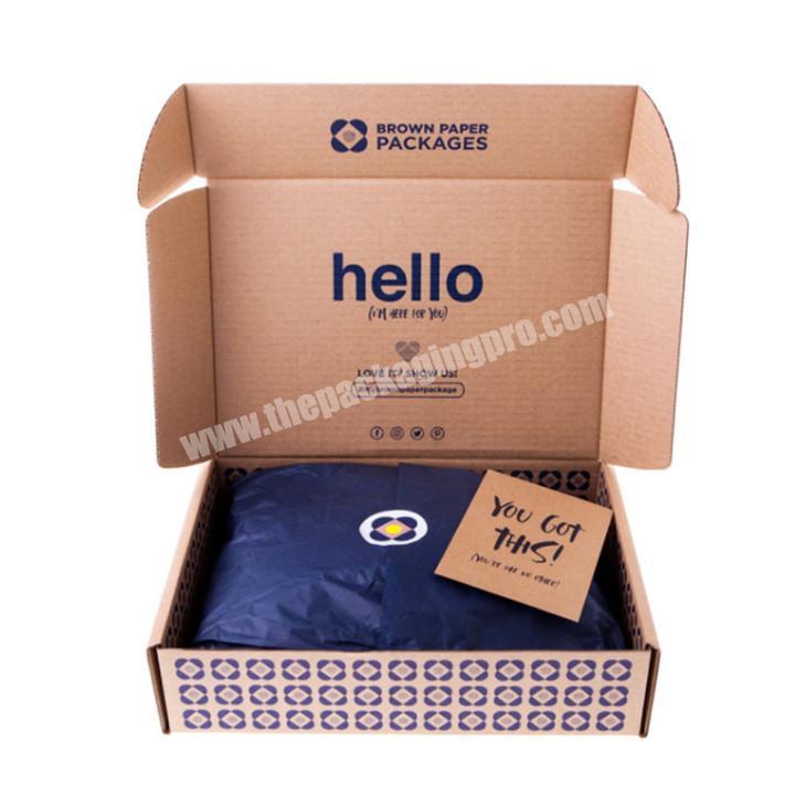 custom logo luxury recycle mailer paper box clothing underwear t-shirt  packaging shipping boxes