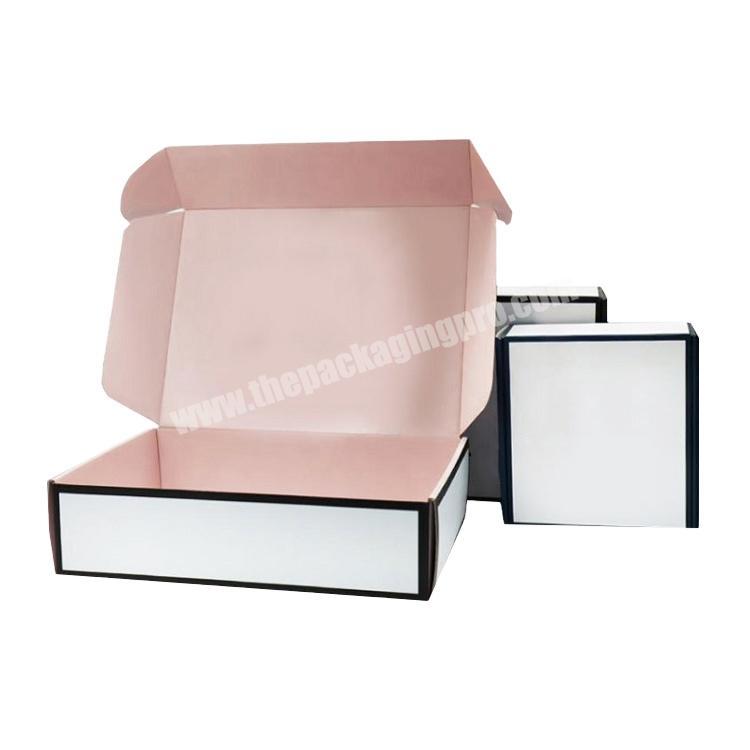 wholesale small business e commerc white apparel lingerie corrugated cardboard custom mailer foldable paper logo packaging boxes