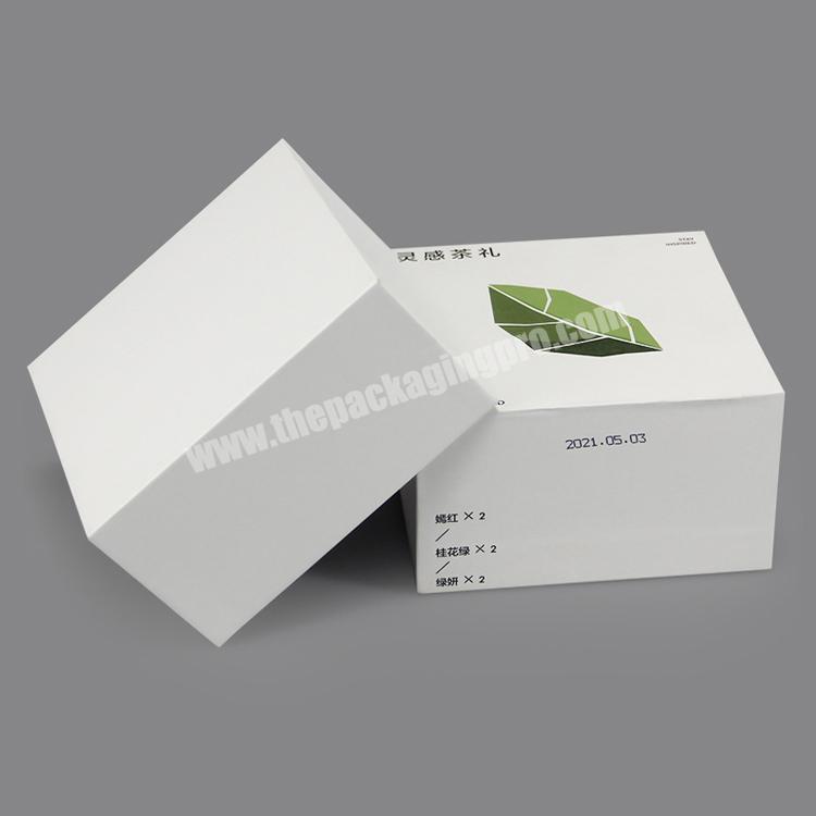 wholesale tea container boxes custom printing square drawer gift white plain boxes for packaging factory