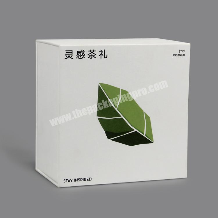 wholesale tea container boxes custom printing square drawer gift white plain boxes for packaging manufacturer
