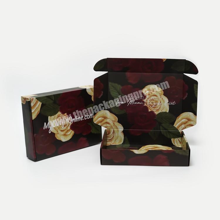 White Corrugated Packaging Shipping Flower Delivery Box Custom Corrugated Long Flowers Packing Shipping Box With Logo
