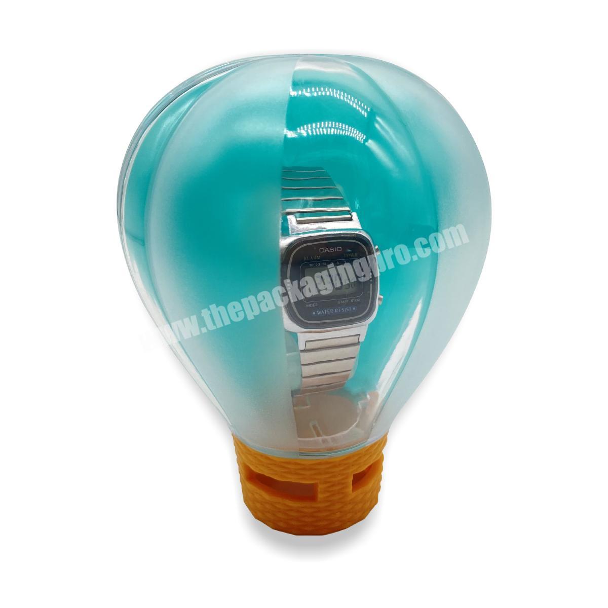 2022 New Trends Creative High Quality Plastic Bulb Shape Watch Box