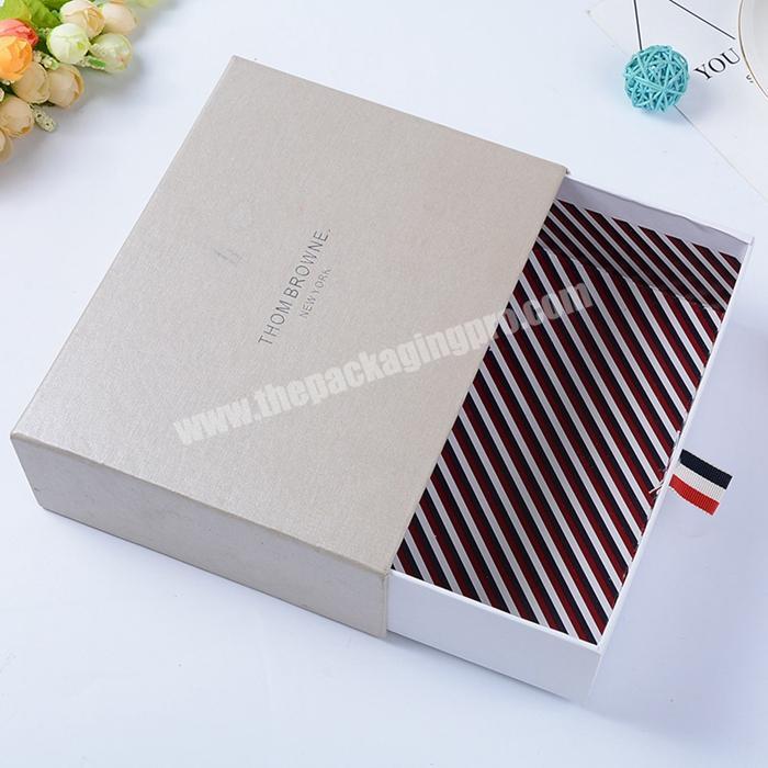 2mm Rigid Cardboard Cosmetics Drawer Box Custom Fancy Texture Paper Sliding Gift Box for Jewelry Packaging factory
