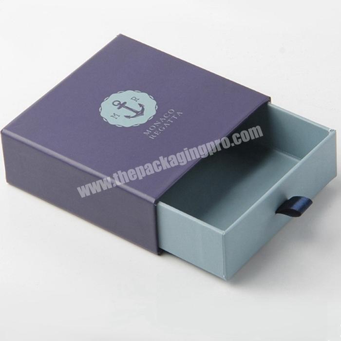 personalize 2mm Rigid Cardboard Cosmetics Drawer Box Custom Fancy Texture Paper Sliding Gift Box for Jewelry Packaging
