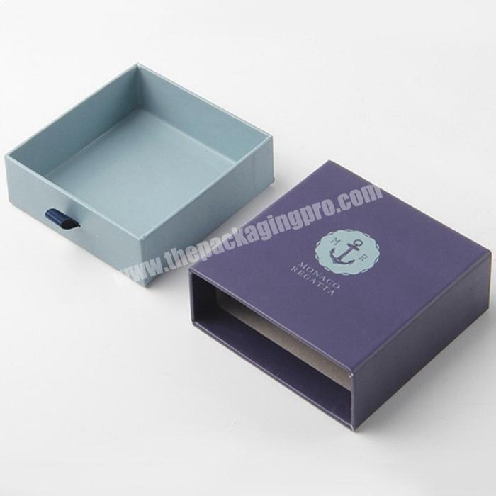 2mm Rigid Cardboard Cosmetics Drawer Box Custom Fancy Texture Paper Sliding Gift Box for Jewelry Packaging wholesaler