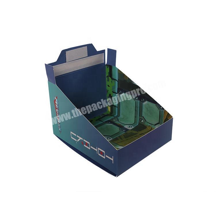 4 Display Stand 350Gsm Matte Blue Foil Square White Finish Packaging Cartoon Packing 300Gsm Paper Box