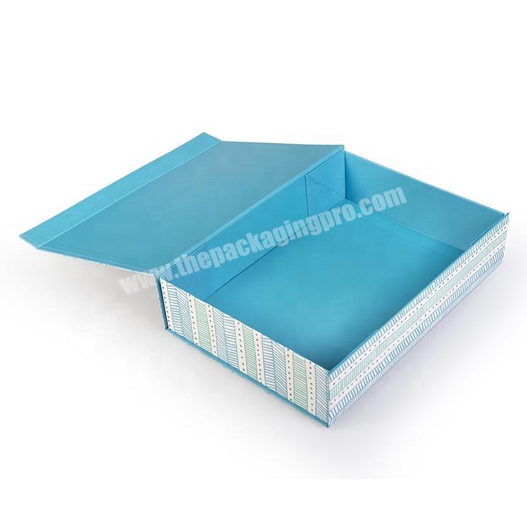 Baby Blue Color  Foldable Wholesales Packaging Gift Paper Boxes Foldable Paper Box