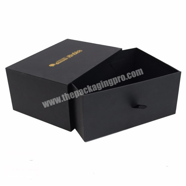Black Cardboard Slide Out Shoe Box