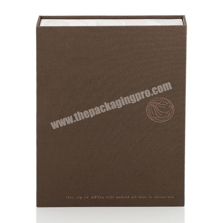 custom Black Custom Rigid Cardboard Magnet Closure Jewelry Packaging Book Shaped Magnetic Flap Gift Box 