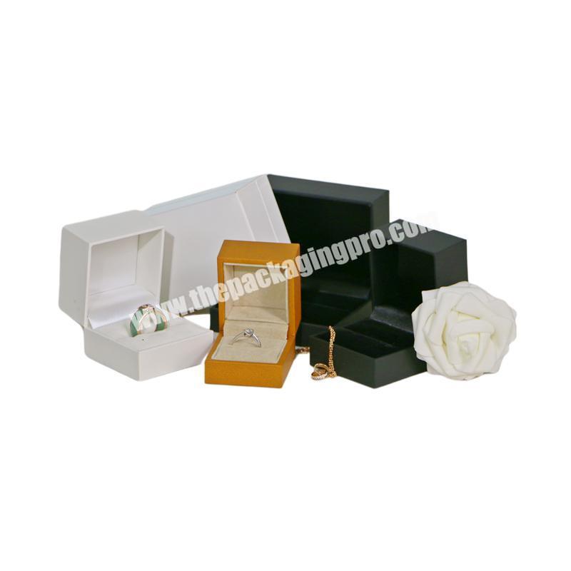Professional Leather Paper  Wedding Ring Boxes Jewelry Packaging Wholesale