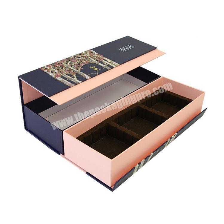 Box Packaging Manufacturer custom Luxury Rigid Paper Cardboard Premium Magnet Closure hardcover paper box double door