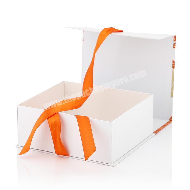 Brothersbox packaging boxes white gift box with ribbon