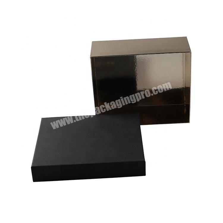 Cardboard Cosmetic Gift Packaging Boxes Glossy Golden Paper Inside Box ...