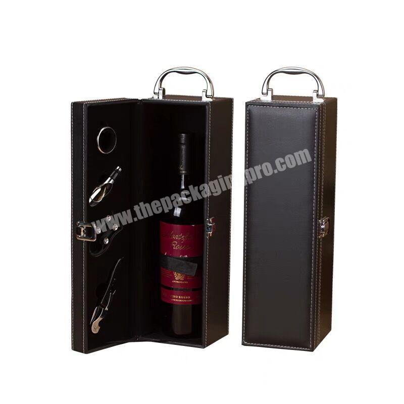 Cardboard Custom Gift Premium Packaging Boxes Wine Paper Leather Gift Box Wine Box Packing