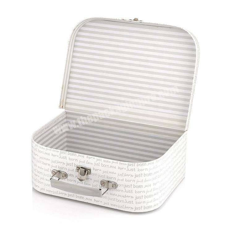 personalize Cardboard Gift Box Cheap White Mini Decorative Luxury Wholesale Baby Suitcase
