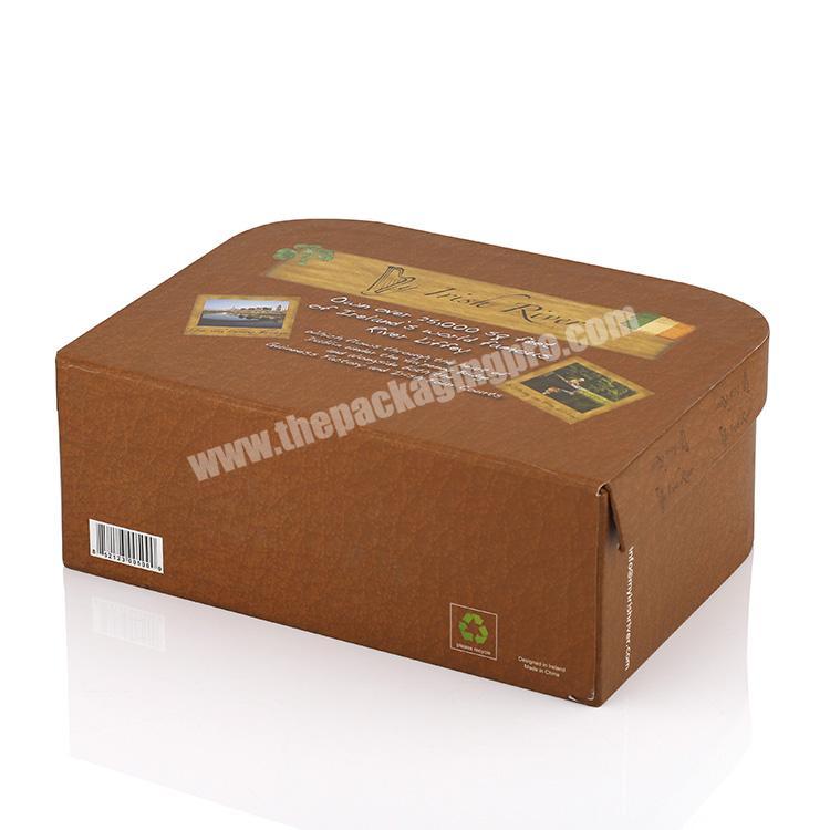 Cardboard Paper Color Printed Packaging Suitcase Box With Handle factory