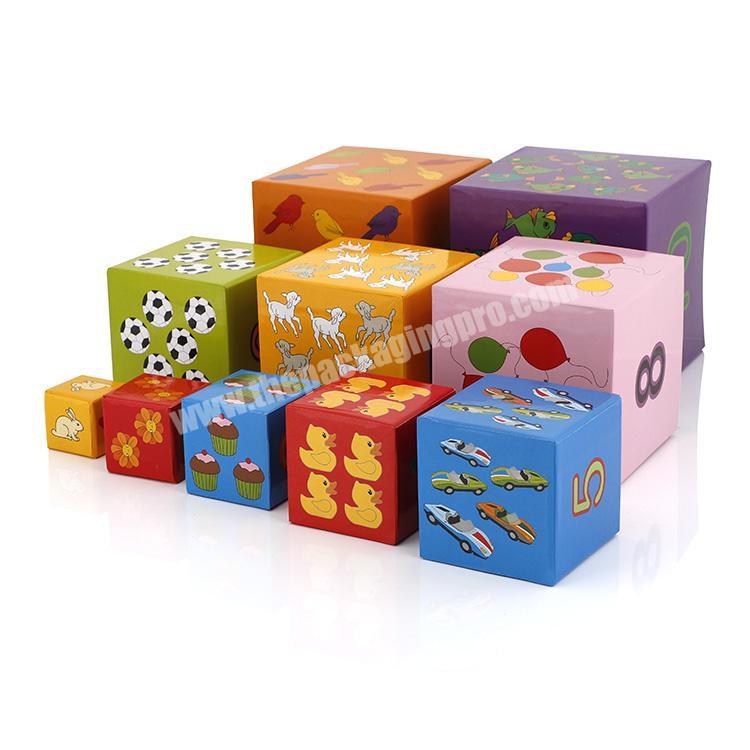 Cartoon pattern count kids puzzle game educational toy blocks
