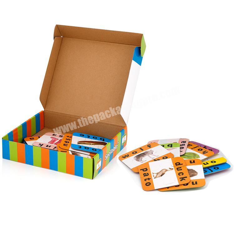 Cheap custom design children educational toys printing playing flash cards game