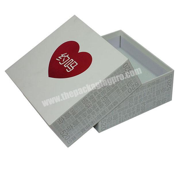 Chinese Customizable Empty Heart Shape Valentine's Day Packaging Perfume Custom Brown Cardboard Gift Box with foam Inserts