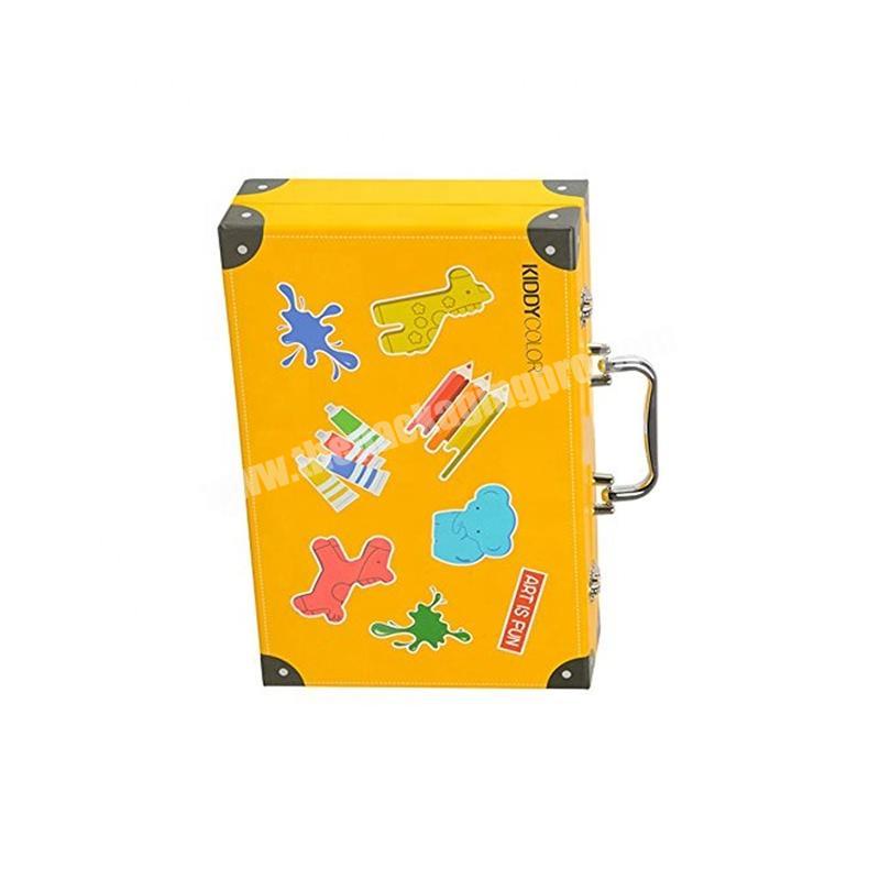 custom Colorful Congurated Cardboard Kids Suitcase Box 