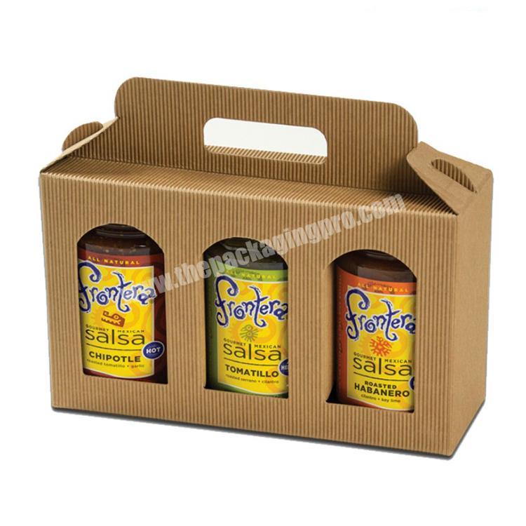 Corrugated Cardboard Packaging Jar Bottle Carrier Paper Gable Gift Box