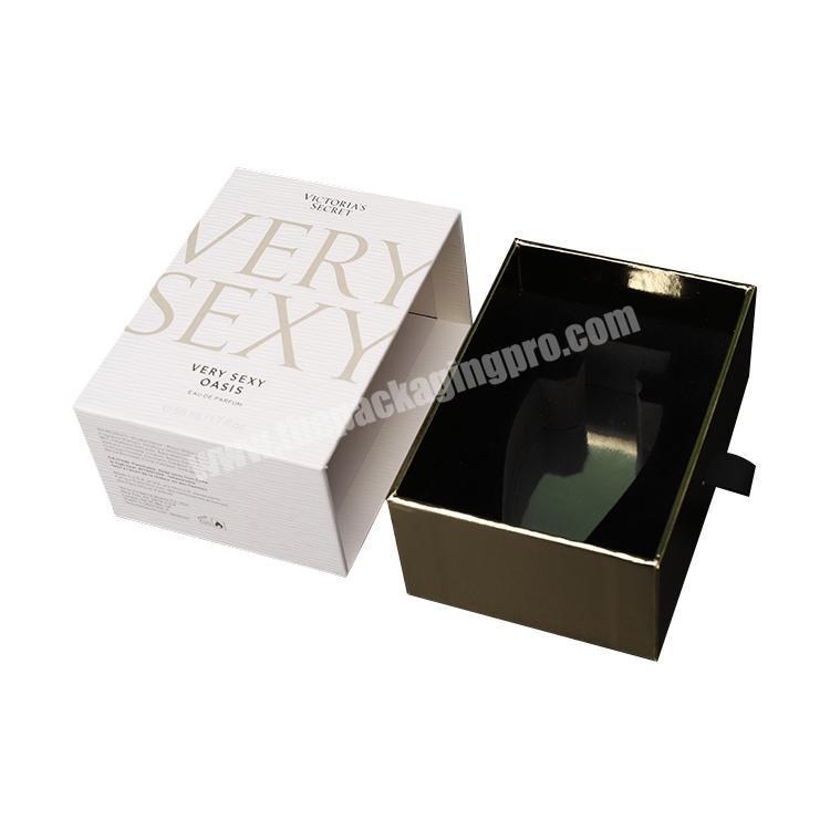 Cosmetic Packaging Boxes Luxury Custom Logo Uv Sliding Packaging Drawer Gift Boxes