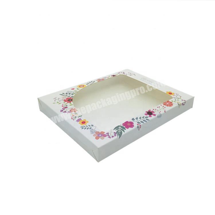 Cosmetic craft packaging hanging customise gift paper packaging box with  clear pvc window