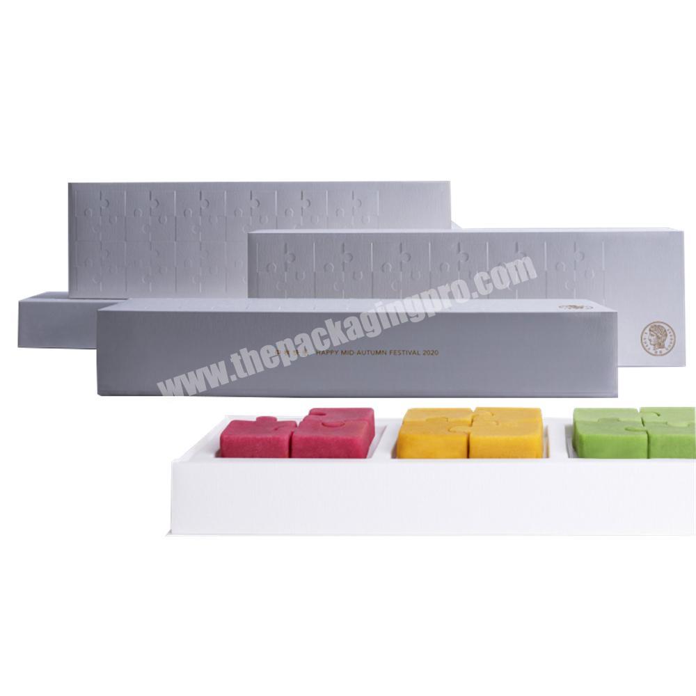 Creative Custom Design Embossing Mid Autumn Festival Mooncake Paper Cardboard Packaging Gift Box with PVC insert